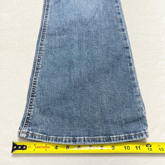 Lee Women's Stretch Flare Mid Rise Blue Denim Jeans Size 14S Legendary Style NWT - Picture 9 of 10